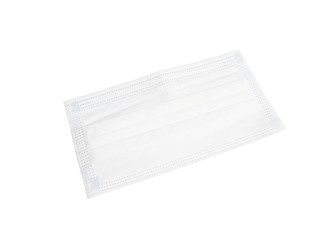 white mask on white background.