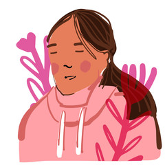 Young  girl face for your design