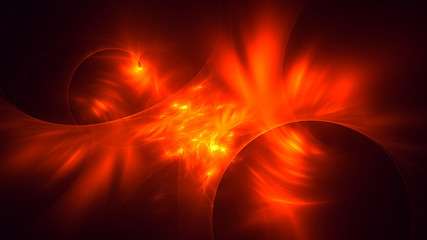 3D rendering abstract colorful fractal light background