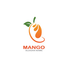 Mango Fruit Logo Template vector illustration design