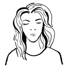 Young  girl face for your design