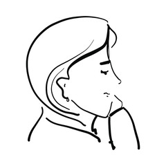 Young  girl face for your design