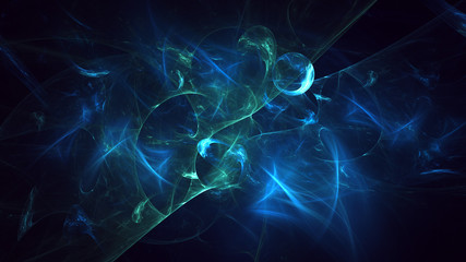 3D rendering abstract colorful fractal light background