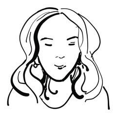 Young  girl face for your design