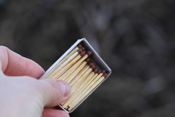 matches for children are not toys, a burning match from a box is a danger,
