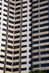 Naklejka premium Unfinished high-rise apartment building.