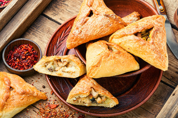 Rustic kurnik,chicken pie © nikolaydonetsk