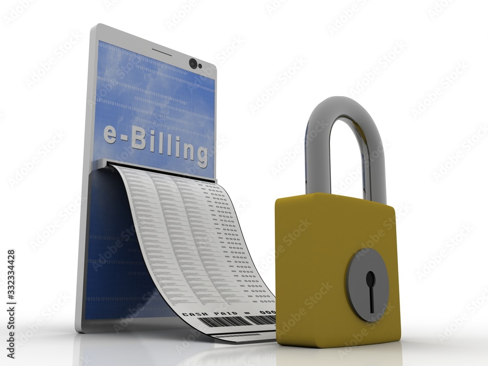 Poster 3d rendering transmitter mobile wi-fi with lock