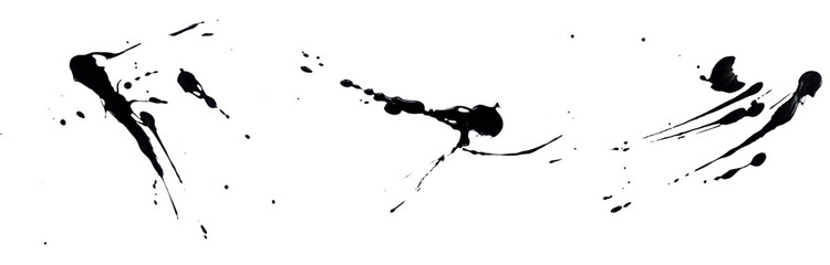 abstract artistic ink black of stain or splash black watercolor paint and liquid Ink splash...
