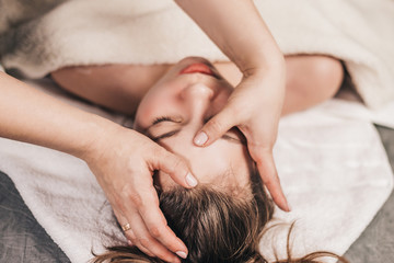 Acupressure for facial rejuvenation - Massaging certain points on the face promotes optimal...