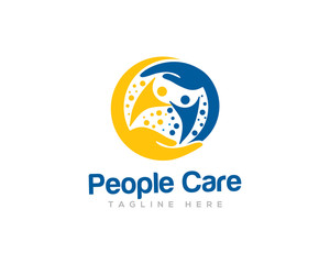 People Care Logo Icon Design Vector