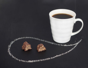 Coffee with chocolate in the morning is the best that can be