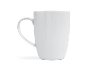 white mug isolated on white background mock up 
