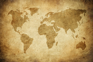 Fototapeta na wymiar grunge map of the world