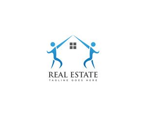 Real Estate Logo Icon Design Vector