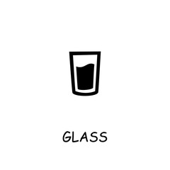 Glass flat vector icon