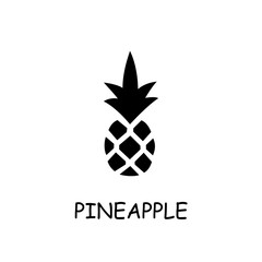 Pineapple flat vector icon