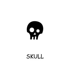 Skull flat vector icon