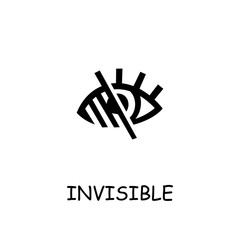 Invisible flat vector icon