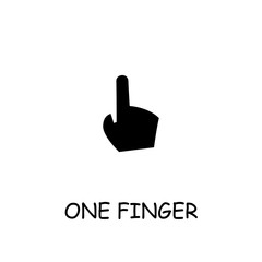 One finger flat vector icon