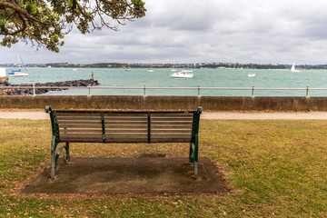Summer day at Torpedo Bay in Auckland, New Zealand.