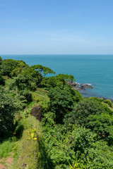 Fototapeta na wymiar panoramic view of the coast of goa, india
