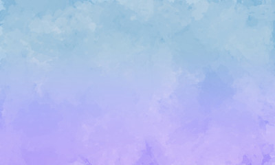 水色と紫のグラデーション水彩風背景（ベクター）
