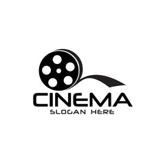cinema logo design vector simple template
