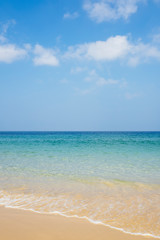 Blue sea waves landspace with copy space. Phuket, Thailand