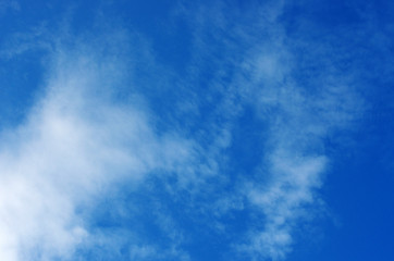 White clouds in blue sky