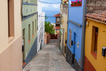 Gasse in Orotava auf Teneriffa in Spanien