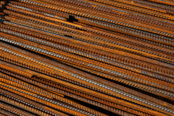 Background Of Some Steel Reinforcing Bars ( Texture )