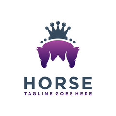 king horse head logo design