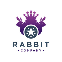 king rabbit logo design