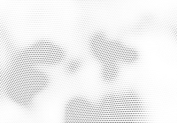 Fototapeta na wymiar Abstract halftone wave dotted background. Halftone twisted grunge pattern, dot, circle. Vector modern optical halftone pop art texture for poster, business card, cover, label mock-up, sticker layout