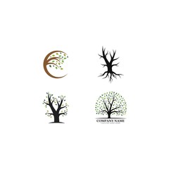 Tree icon logo template vector illustration