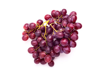 Fresh table grapes isolated over white, clipping path