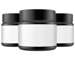 Realistic 3D Jar Mock Up Template on White Background.3D Rendering,3D Illustration