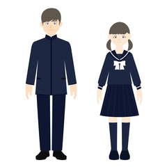 男子学生と女子学生