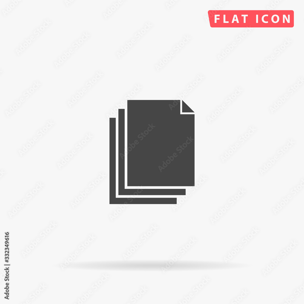 Poster stack file flat vector icon