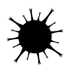 Coronavirus vector silhouette black