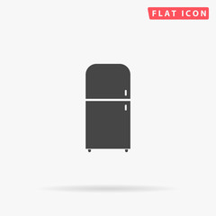 Refrigerator flat vector icon