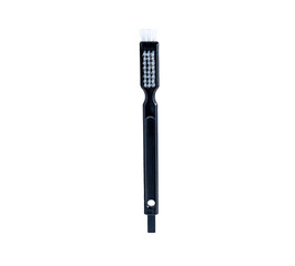 Black small Scrubbing brush kitchen utensils white background and isolated