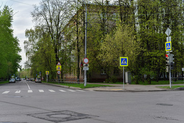 Road intersection in the city