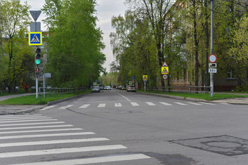 Road intersection in the city