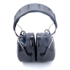 Noice cancelling earphones isolated on the white background