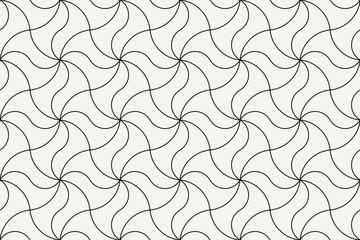 Geometric seamless pattern. Vector background with abstract line texture. Neutral monochrome wallpaper, black white simple light linear ornament for wrapping paper, textile. Decorative design element