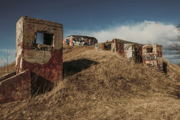 abandoned bunker in the desert