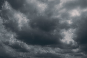 dark storm clouds with background,Dark clouds before a thunder-storm.