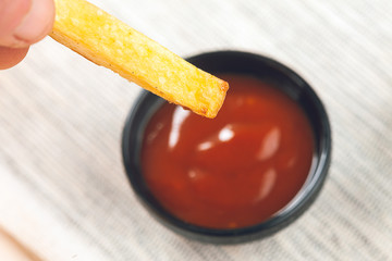 ketchup and fried potato